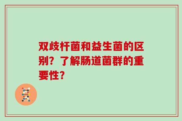 双歧杆菌和益生菌的区别？了解肠道菌群的重要性？