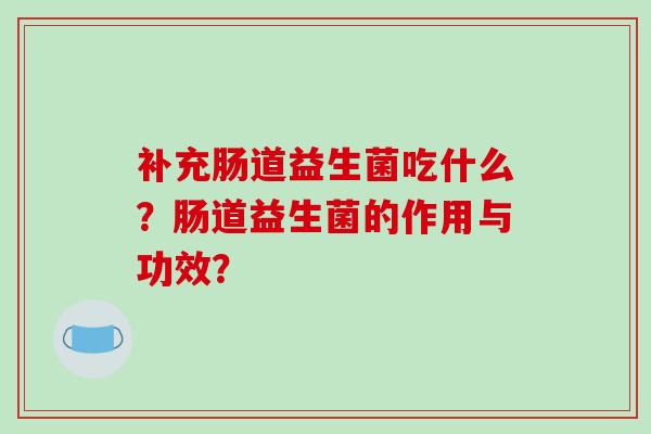 补充肠道益生菌吃什么？肠道益生菌的作用与功效？