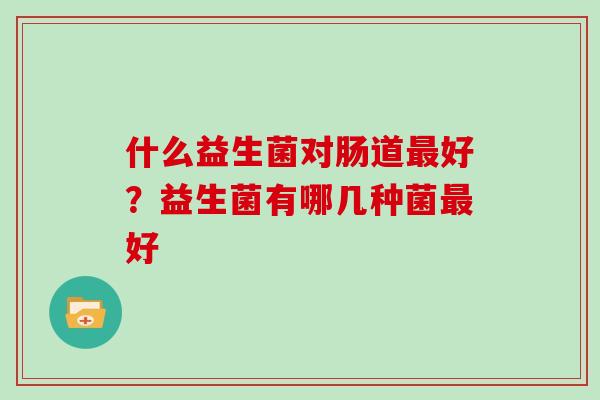 什么益生菌对肠道最好？益生菌有哪几种菌最好