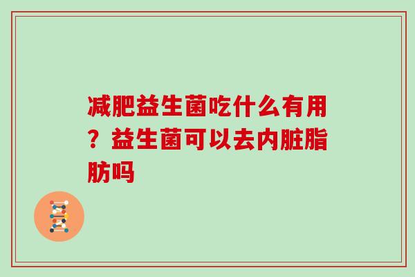 减肥益生菌吃什么有用？益生菌可以去内脏脂肪吗