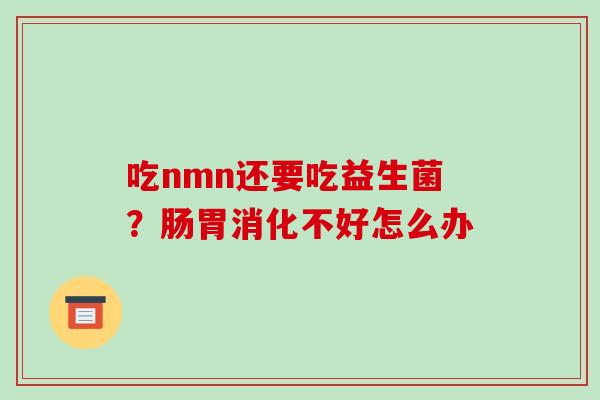 吃nmn还要吃益生菌？肠胃消化不好怎么办