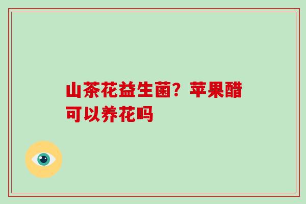 山茶花益生菌？苹果醋可以养花吗
