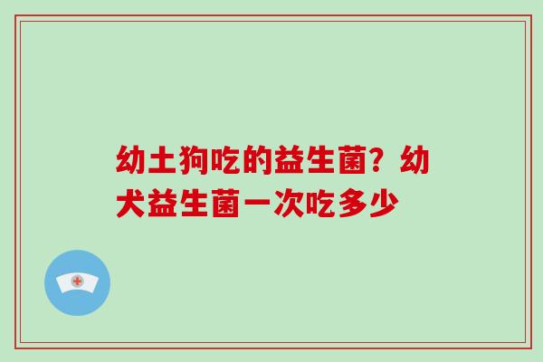 幼土狗吃的益生菌?幼犬益生菌一次吃多少 幼土狗吃的益生菌?幼犬益生菌一次吃多少