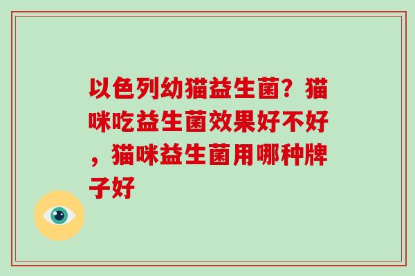 以色列幼猫益生菌?猫咪吃益生菌效果好不好,猫咪益生菌用哪种牌子好 以色列幼猫益生菌?猫咪吃益生菌效果好不好,猫咪益生菌用哪种牌子好