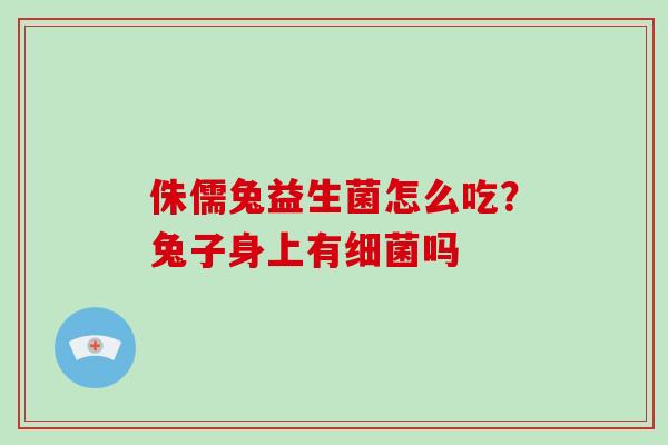 侏儒兔益生菌怎么吃？兔子身上有细菌吗