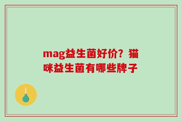 mag益生菌好价？猫咪益生菌有哪些牌子
