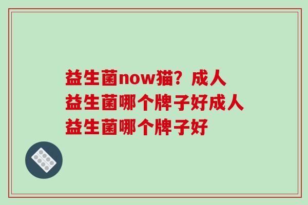 益生菌now猫?成人益生菌哪个牌子好成人益生菌哪个牌子好 益生菌now猫?成人益生菌哪个牌子好成人益生菌哪个牌子好