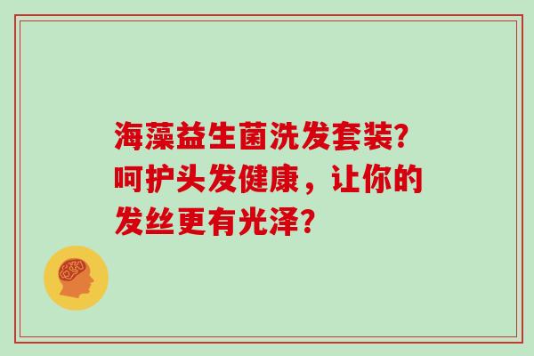 海藻益生菌洗发套装？呵护头发健康，让你的发丝更有光泽？