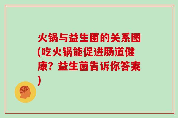 火锅与益生菌的关系图(吃火锅能促进肠道健康？益生菌告诉你答案)