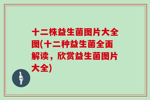 十二株益生菌图片大全图(十二种益生菌全面解读，欣赏益生菌图片大全)
