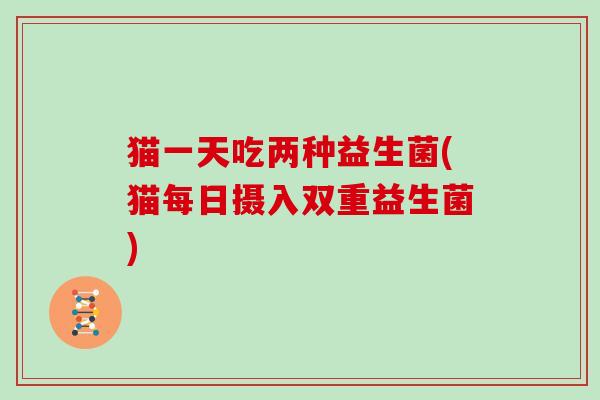 猫一天吃两种益生菌(猫每日摄入双重益生菌)