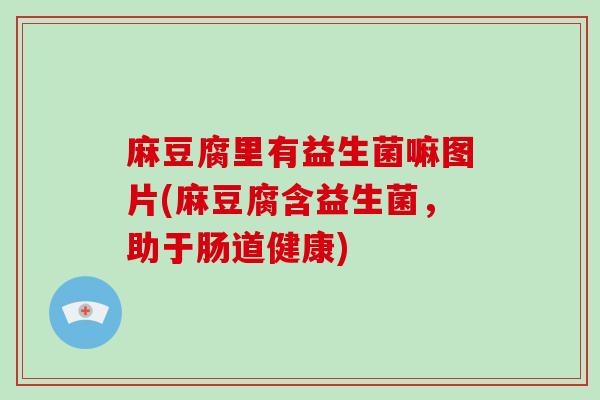 麻豆腐里有益生菌嘛图片(麻豆腐含益生菌，助于肠道健康)