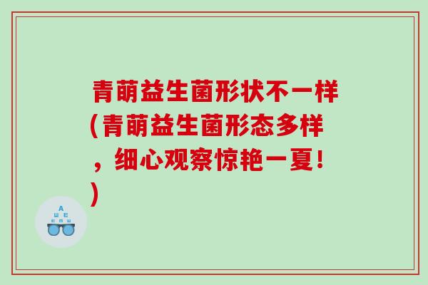 青萌益生菌形状不一样(青萌益生菌形态多样，细心观察惊艳一夏！)