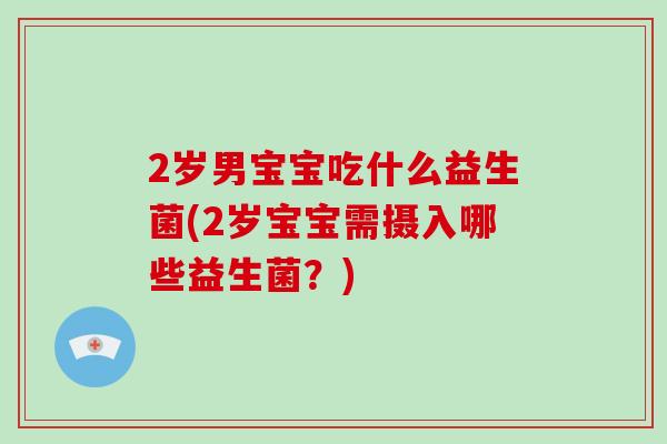 2岁男宝宝吃什么益生菌(2岁宝宝需摄入哪些益生菌？)