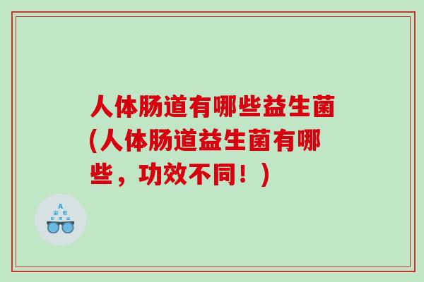 人体肠道有哪些益生菌(人体肠道益生菌有哪些，功效不同！)