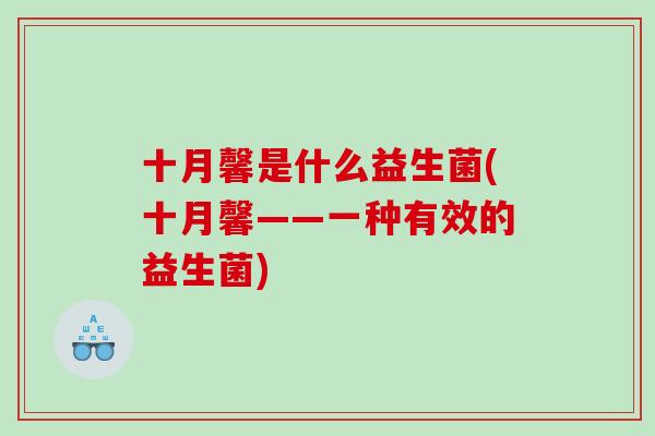 十月馨是什么益生菌(十月馨——一种有效的益生菌)