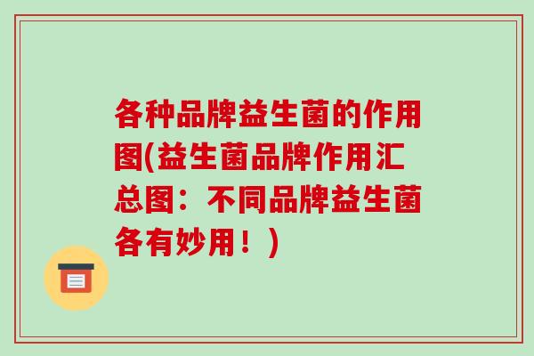 各种品牌益生菌的作用图(益生菌品牌作用汇总图：不同品牌益生菌各有妙用！)