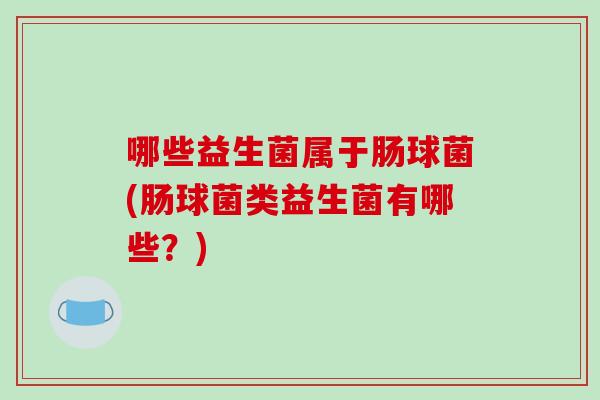 哪些益生菌属于肠球菌(肠球菌类益生菌有哪些？)