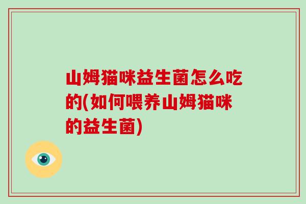山姆猫咪益生菌怎么吃的(如何喂养山姆猫咪的益生菌)