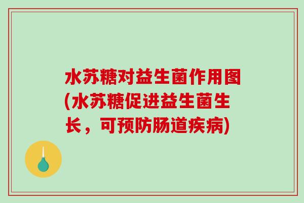水苏糖对益生菌作用图(水苏糖促进益生菌生长，可预防肠道疾病)