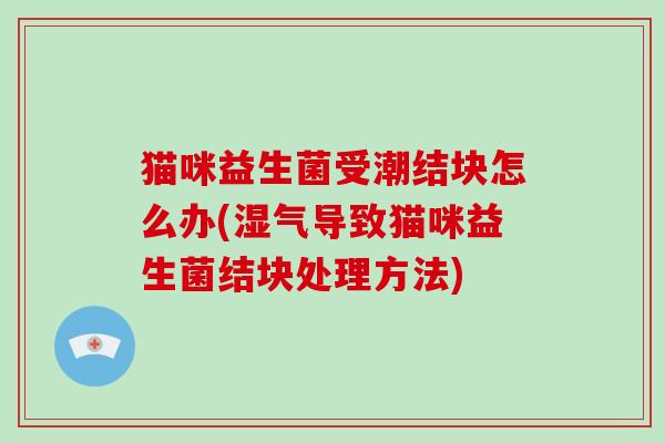 猫咪益生菌受潮结块怎么办(湿气导致猫咪益生菌结块处理方法)