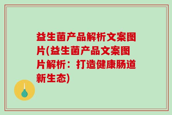 益生菌产品解析文案图片(益生菌产品文案图片解析：打造健康肠道新生态)