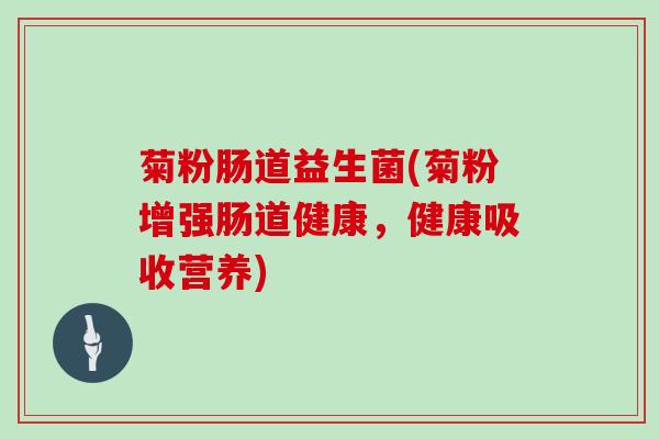 菊粉肠道益生菌(菊粉增强肠道健康，健康吸收营养)