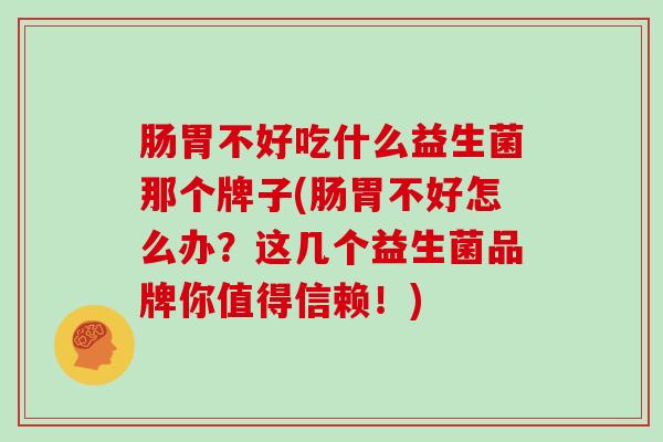 肠胃不好吃什么益生菌那个牌子(肠胃不好怎么办？这几个益生菌品牌你值得信赖！)