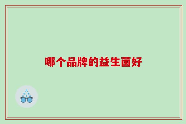 哪个品牌的益生菌好