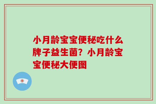 小月龄宝宝便秘吃什么牌子益生菌？小月龄宝宝便秘大便图