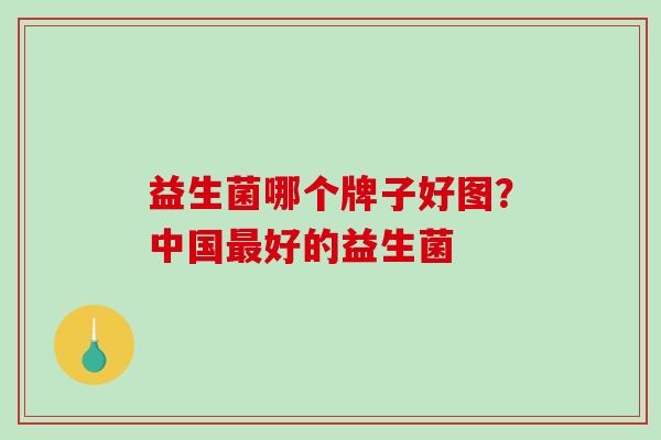 益生菌哪个牌子好图？中国最好的益生菌