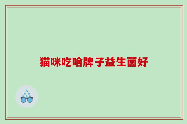 猫咪吃啥牌子益生菌好
