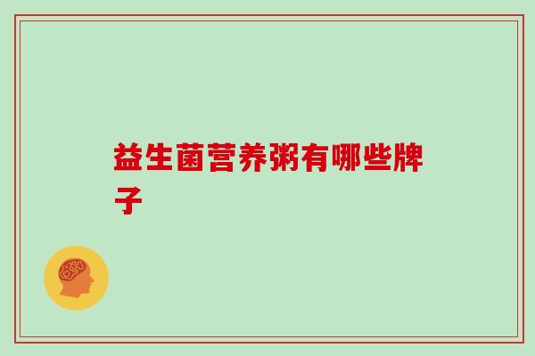 益生菌营养粥有哪些牌子