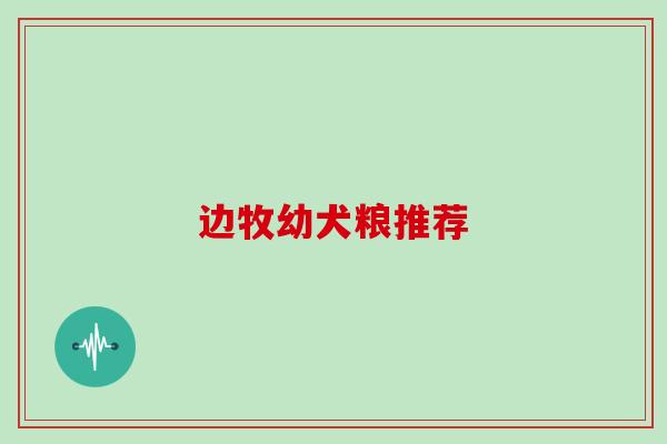 边牧幼犬粮推荐