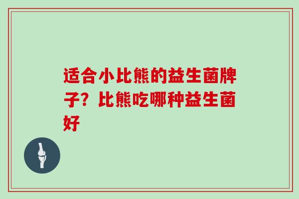 适合小比熊的益生菌牌子？比熊吃哪种益生菌好