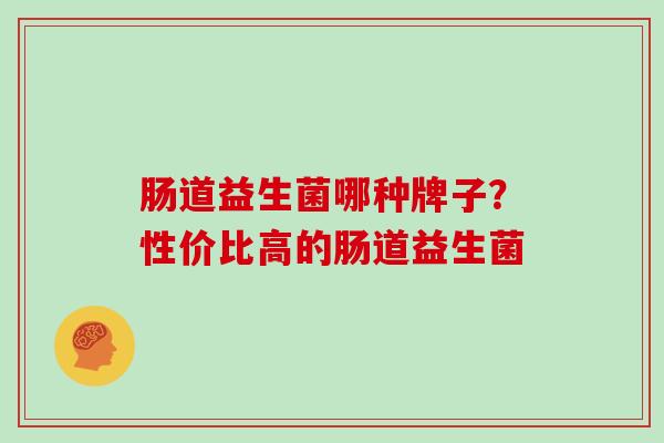 肠道益生菌哪种牌子？性价比高的肠道益生菌