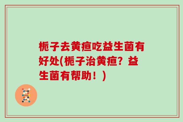 栀子去黄疸吃益生菌有好处(栀子治黄疸？益生菌有帮助！)