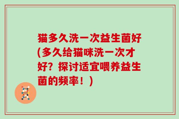 猫多久洗一次益生菌好(多久给猫咪洗一次才好？探讨适宜喂养益生菌的频率！)