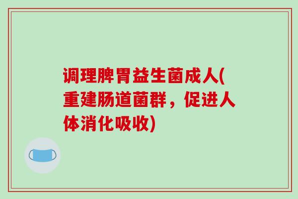 调理脾胃益生菌成人(重建肠道菌群，促进人体消化吸收)