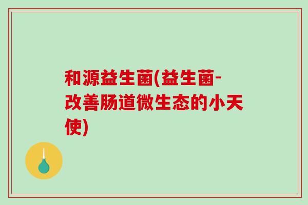 和源益生菌(益生菌-改善肠道微生态的小天使)