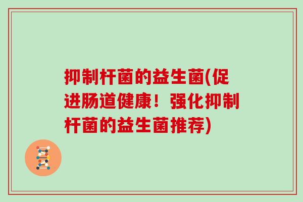 抑制杆菌的益生菌(促进肠道健康！强化抑制杆菌的益生菌推荐)