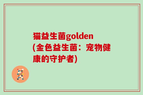 猫益生菌golden(金色益生菌：宠物健康的守护者)