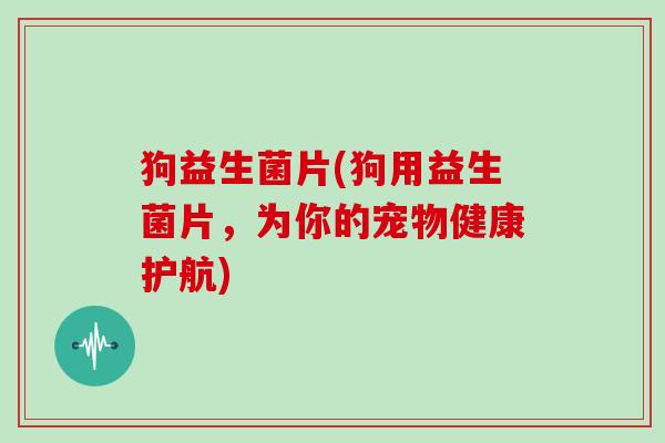 狗益生菌片(狗用益生菌片,为你的宠物健康护航) 狗益生菌片(狗用益生菌片,为你的宠物健康护航)