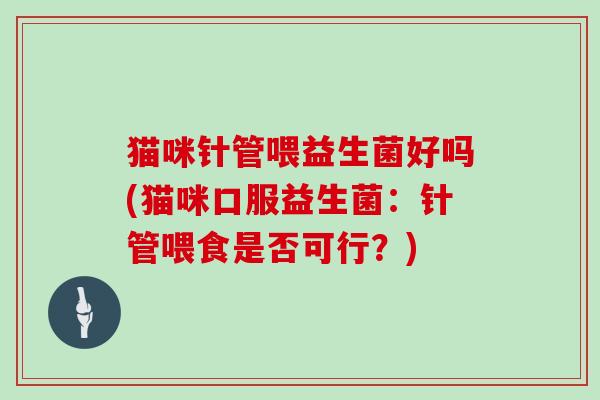 猫咪针管喂益生菌好吗(猫咪口服益生菌:针管喂食是否可行?) 猫咪针管喂益生菌好吗(猫咪口服益生菌:针管喂食是否可行?)