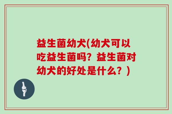 益生菌幼犬(幼犬可以吃益生菌吗?益生菌对幼犬的好处是什么?) 益生菌幼犬(幼犬可以吃益生菌吗?益生菌对幼犬的好处是什么?)