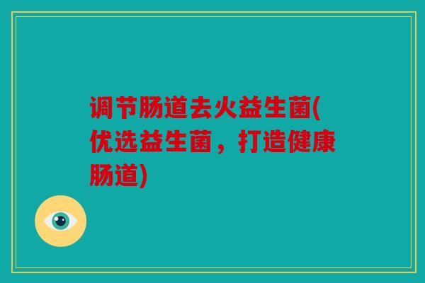 调节肠道去火益生菌(优选益生菌，打造健康肠道)