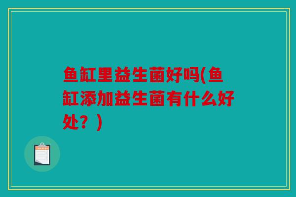 鱼缸里益生菌好吗(鱼缸添加益生菌有什么好处？)