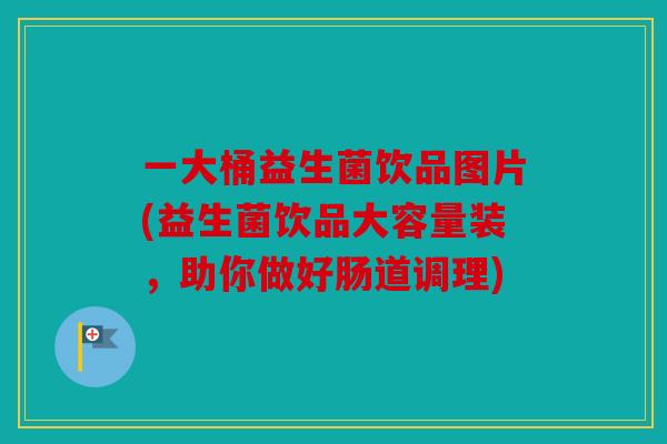 一大桶益生菌饮品图片(益生菌饮品大容量装，助你做好肠道调理)