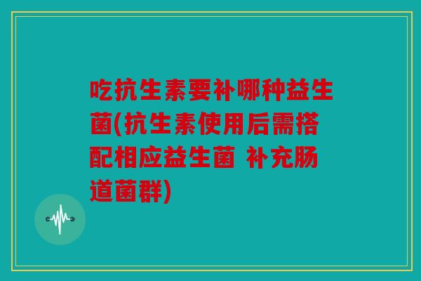 吃抗生素要补哪种益生菌(抗生素使用后需搭配相应益生菌 补充肠道菌群)