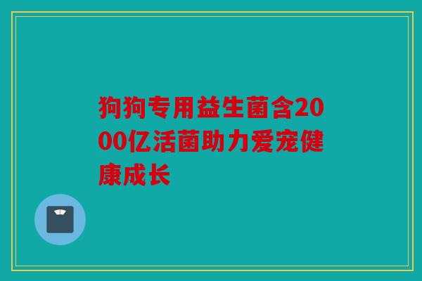 狗狗专用益生菌含2000亿活菌助力爱宠健康成长